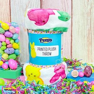Peeps Printed Easter Bunny Plush Throw Blanket NEW 50"x 60" New 2026 Release